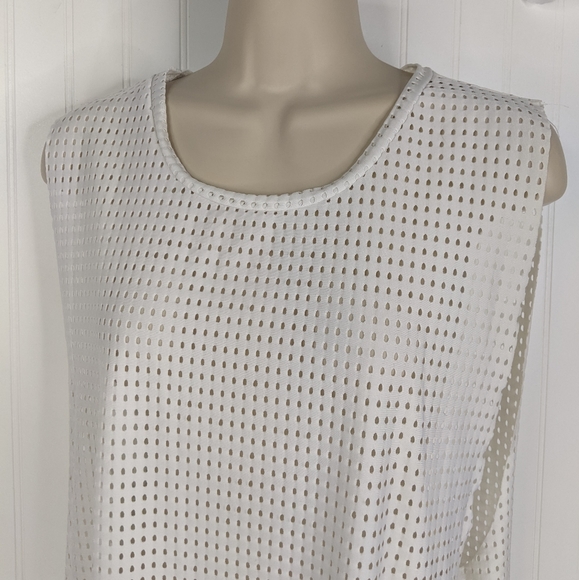 ONZIE Molly White Mesh Drop Arm Tank Sz S/M - Picture 6 of 14